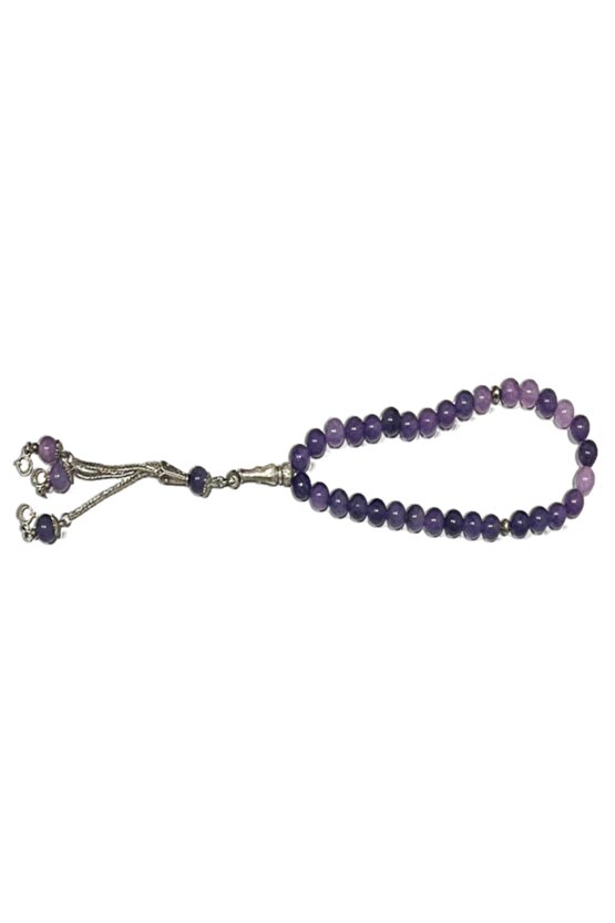 Şifalı Ametist Taşı Doğal Taş Tesbih