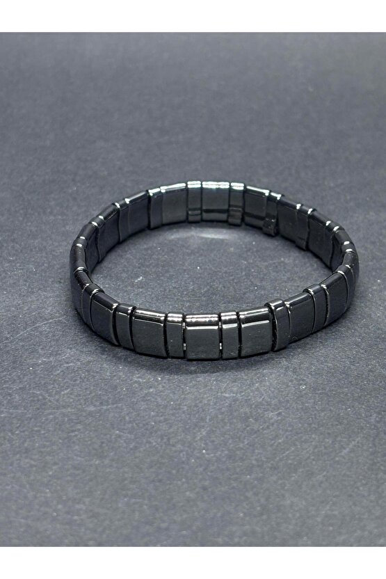 HEMATİT DOĞALTAŞ ERKEK BİLEKLİĞİ