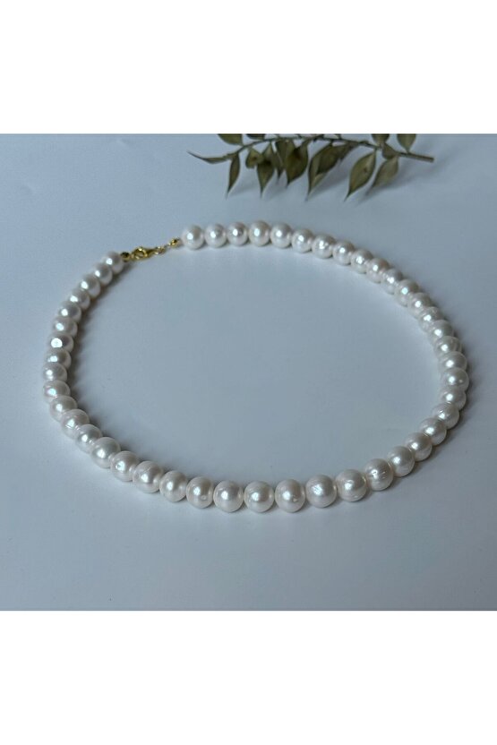 Gerçek İnci Gümüş Kolye (8mm)