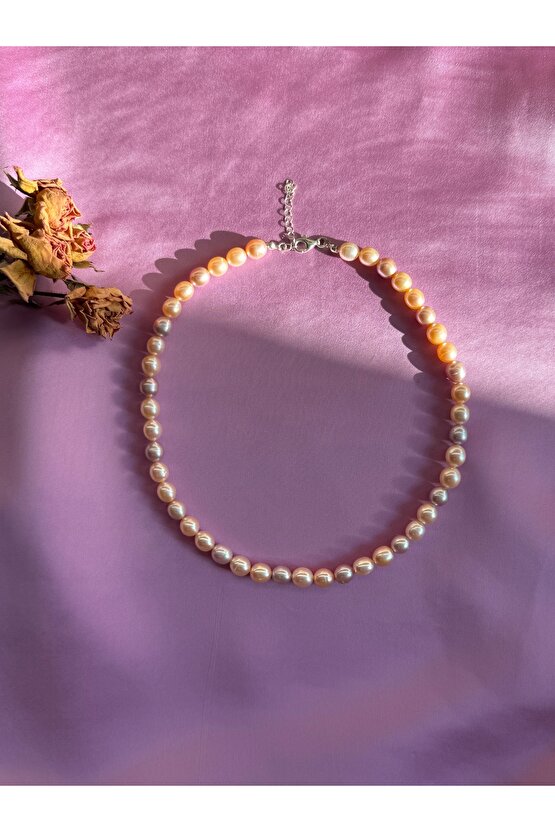 Gerçek İnci Gümüş Kolye