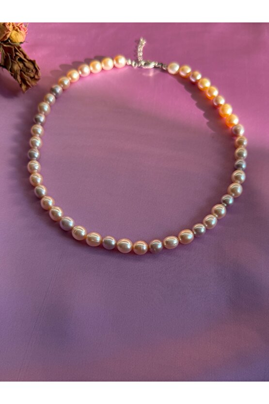 Gerçek İnci Gümüş Kolye