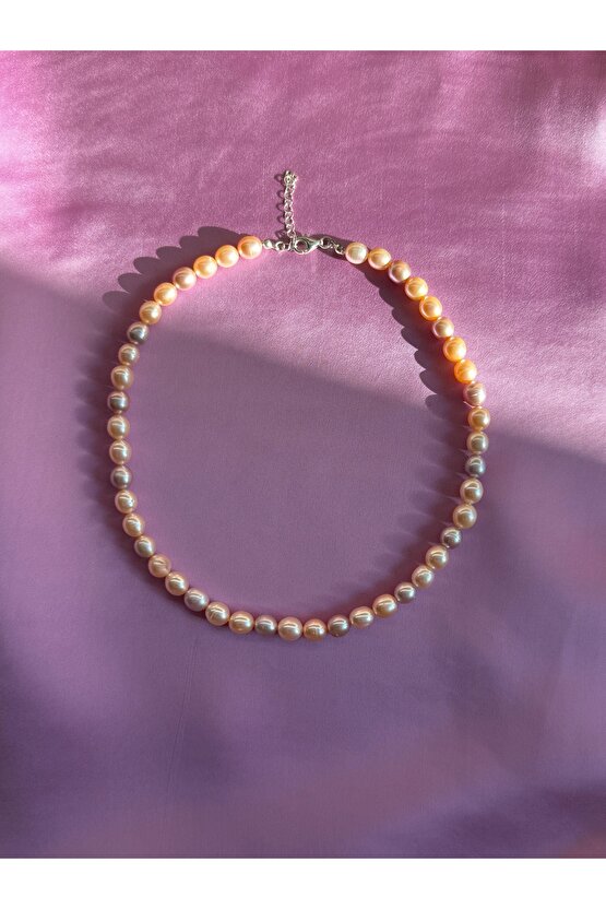 Gerçek İnci Gümüş Kolye