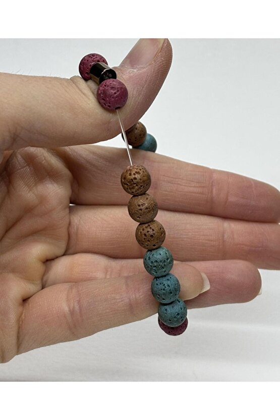 LAV TAŞI DOĞALTAŞ BİLEKLİK RENKLİ