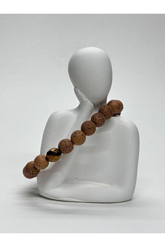 LAV TAŞI DOĞALTAŞ BİLEKLİK KAHVE