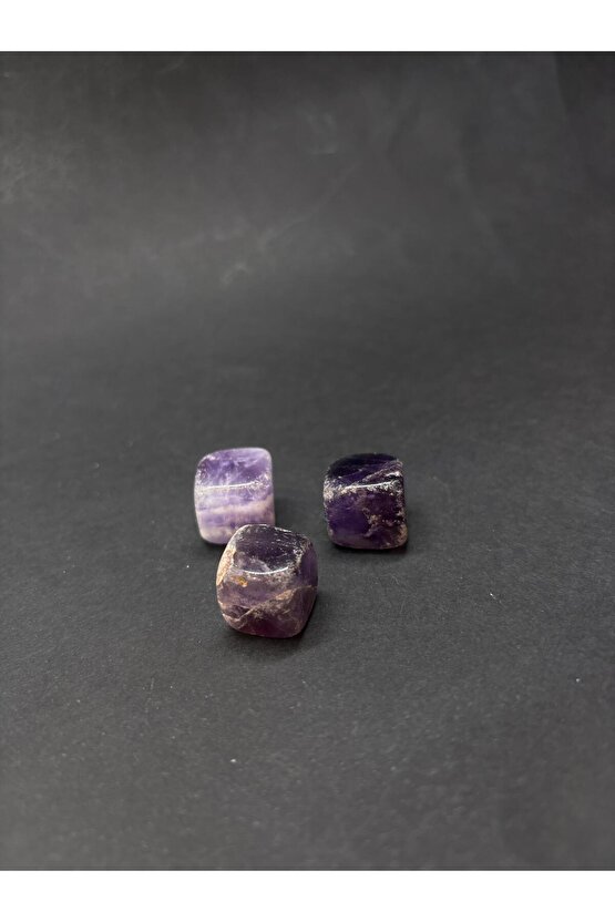 3 ADET KÜP AMETİST DOĞALTAŞ