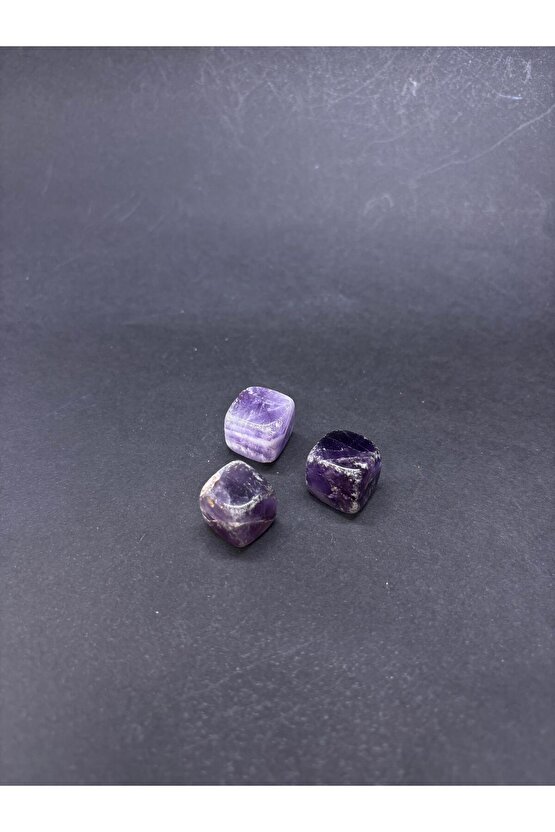 3 ADET KÜP AMETİST DOĞALTAŞ