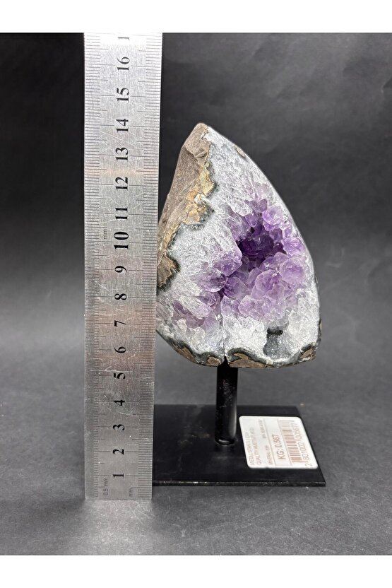 BREZİLYA AMETİST DOĞALTAŞ SİYAH DEMİR STANTLI