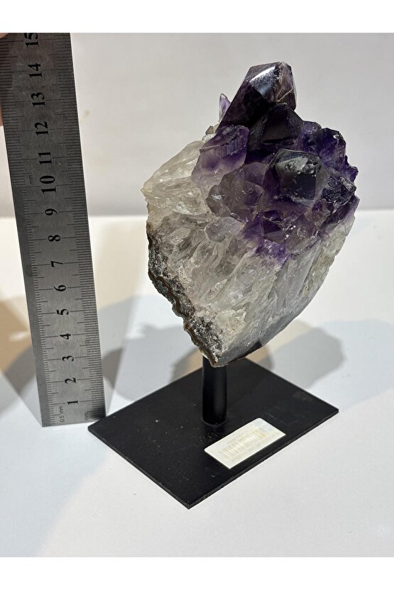 BREZİLYA AMETİST DOĞALTAŞ SİYAH DEMİR STANTLI