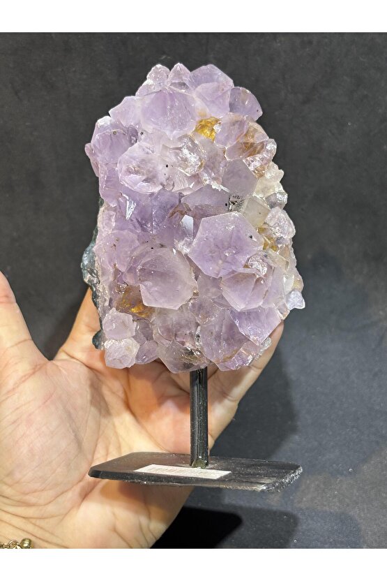 BREZİLYA AMETİST DOĞALTAŞ SİYAH DEMİR STANTLI