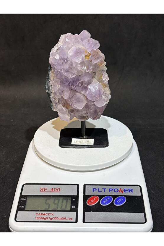 BREZİLYA AMETİST DOĞALTAŞ SİYAH DEMİR STANTLI