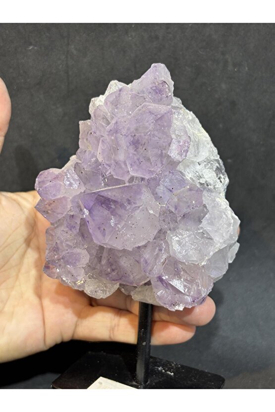 BREZİLYA AMETİST DOĞALTAŞ SİYAH DEMİR STANTLI