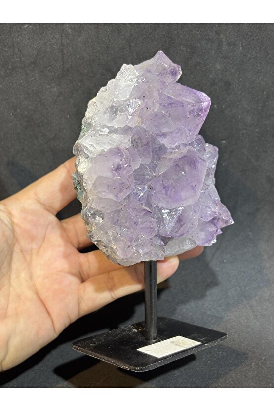 BREZİLYA AMETİST DOĞALTAŞ SİYAH DEMİR STANTLI