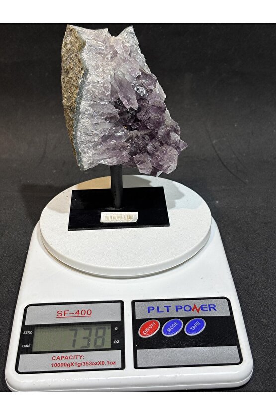 BREZİLYA AMETİST DOĞALTAŞ SİYAH DEMİR STANTLI