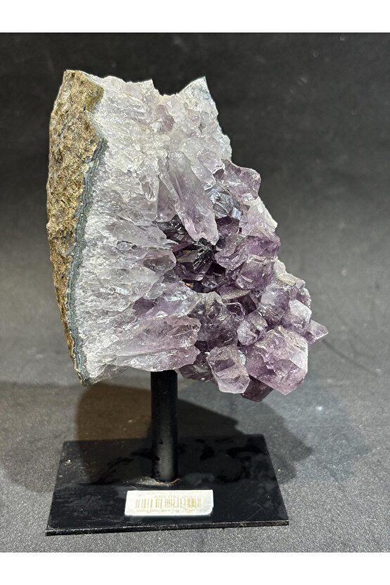 BREZİLYA AMETİST DOĞALTAŞ SİYAH DEMİR STANTLI