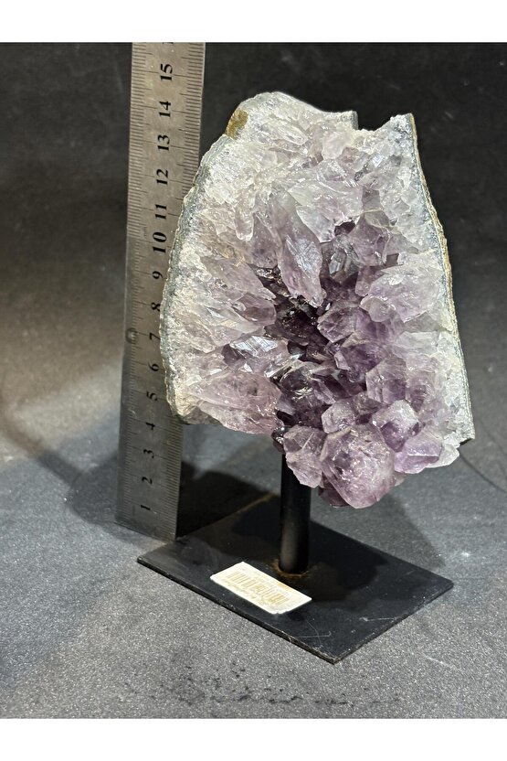 BREZİLYA AMETİST DOĞALTAŞ SİYAH DEMİR STANTLI