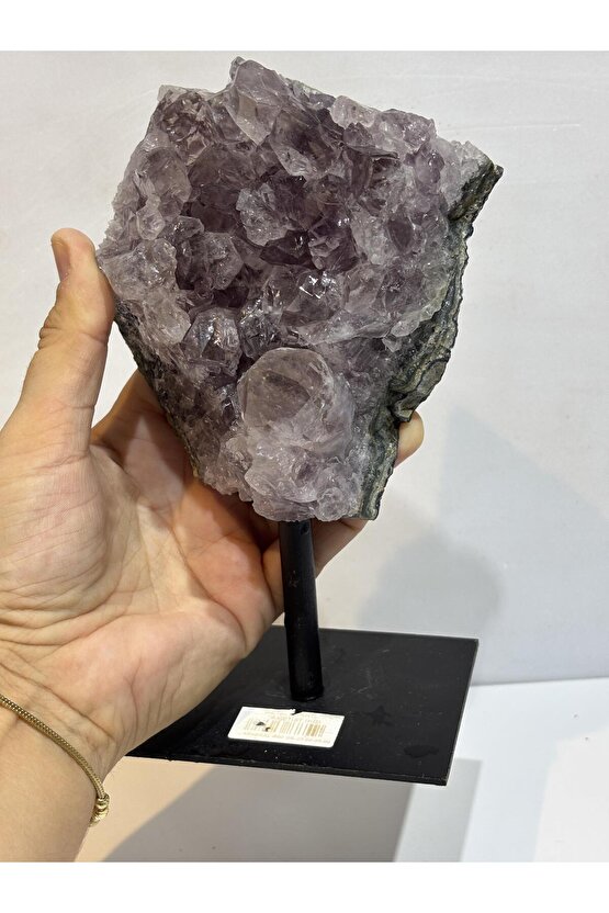 BREZİLYA AMETİST DOĞALTAŞ SİYAH DEMİR STANTLI