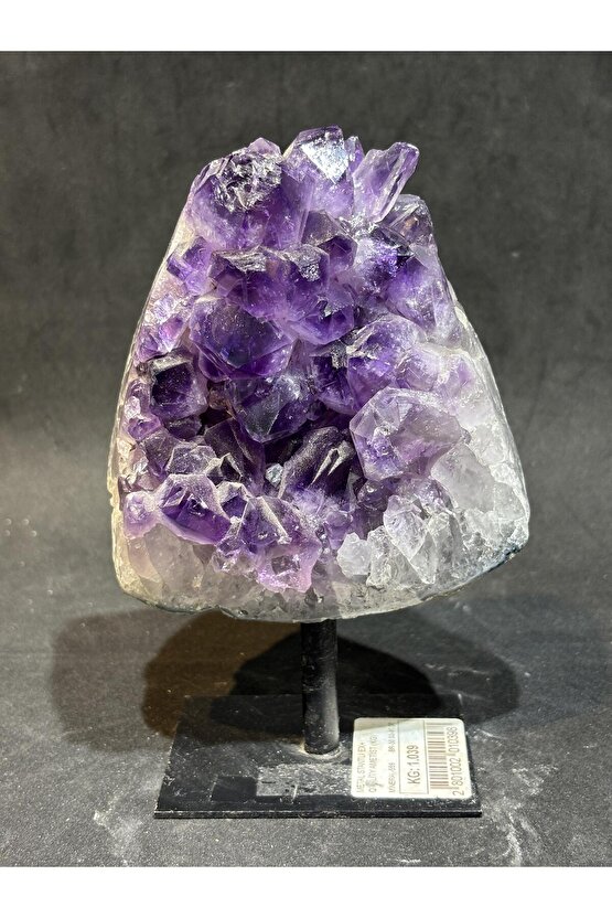 BREZİLYA AMETİST DOĞALTAŞ SİYAH DEMİR STANTLI