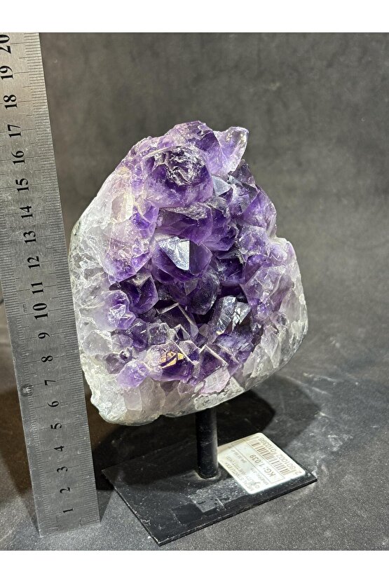 BREZİLYA AMETİST DOĞALTAŞ SİYAH DEMİR STANTLI