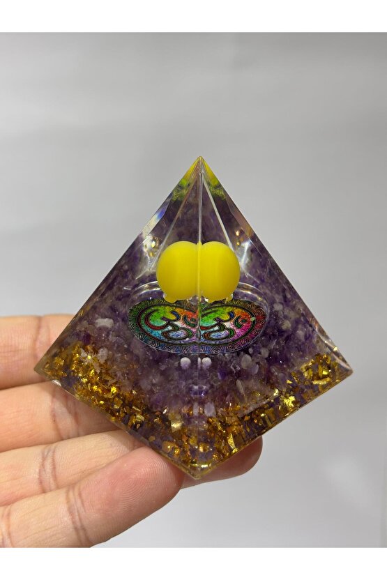 ENERJİ DÜZENLEYİCİ AMETİST ORGONİT OM SEMBOLLÜ