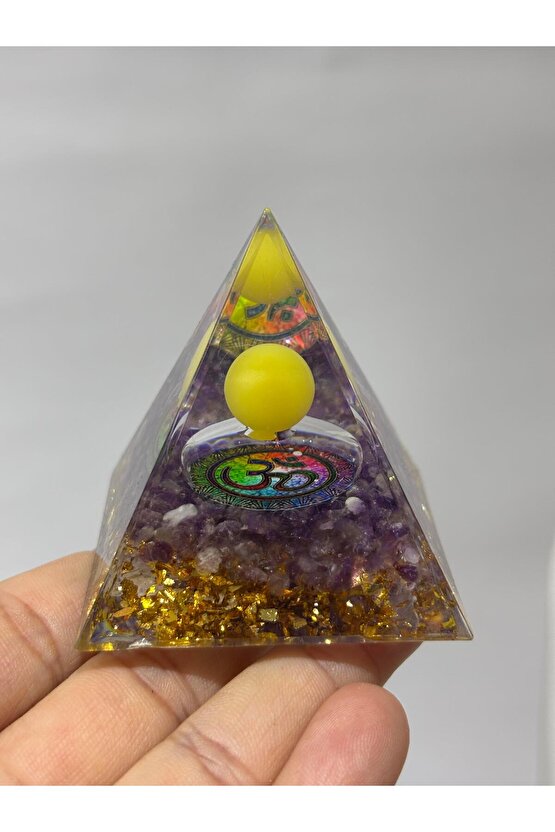 ENERJİ DÜZENLEYİCİ AMETİST ORGONİT OM SEMBOLLÜ