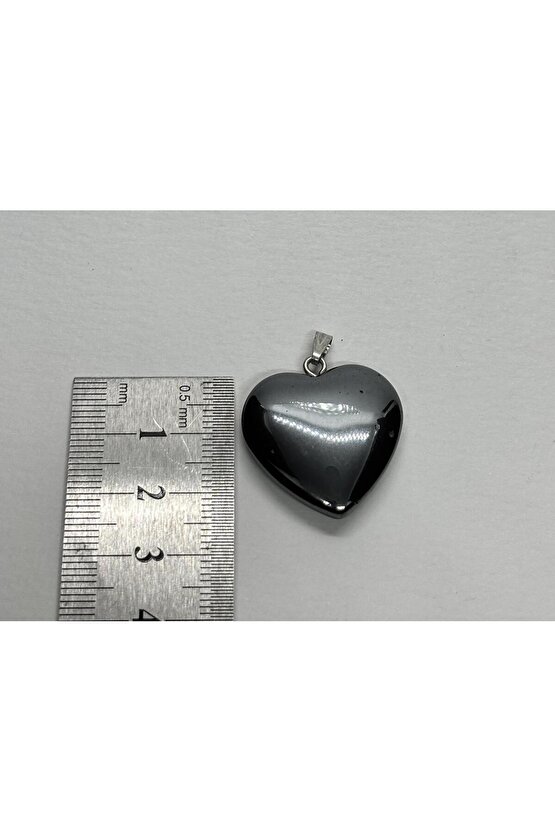 HEMATİT DOĞALTAŞ KOLYE UCU KALP