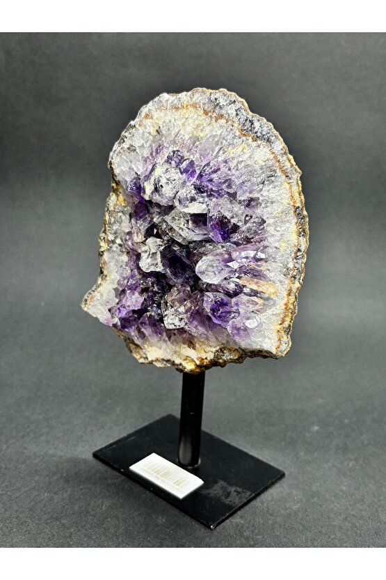 BREZİLYA AMETİST DOĞALTAŞ SİYAH DEMİR STANTLI