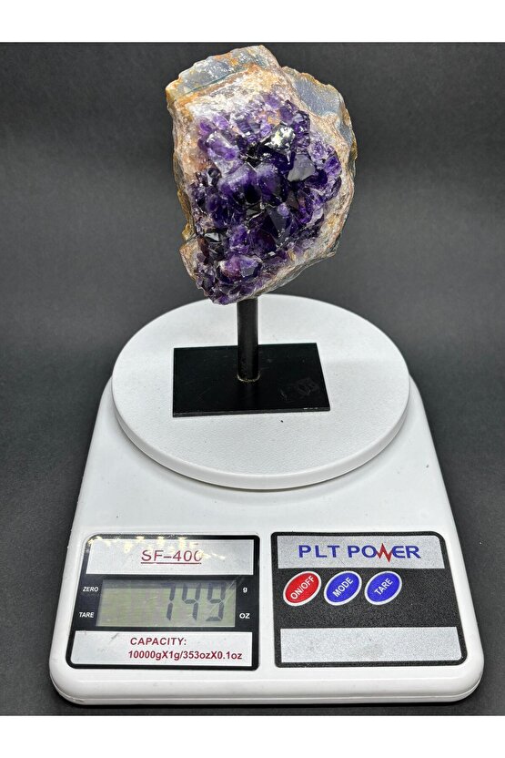 BREZİLYA AMETİST DOĞALTAŞ SİYAH DEMİR STANTLI