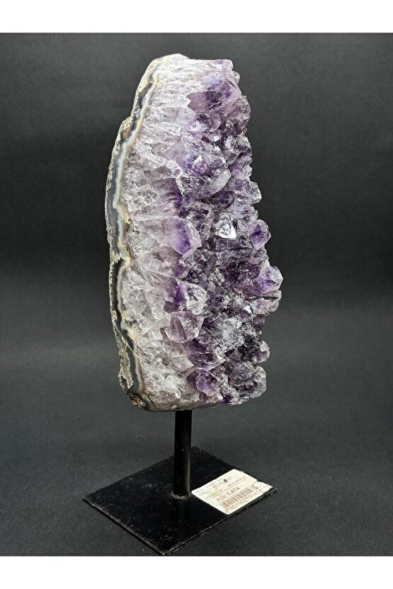 BREZİLYA AMETİST DOĞALTAŞ SİYAH DEMİR STANTLI