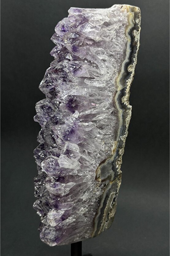 BREZİLYA AMETİST DOĞALTAŞ SİYAH DEMİR STANTLI