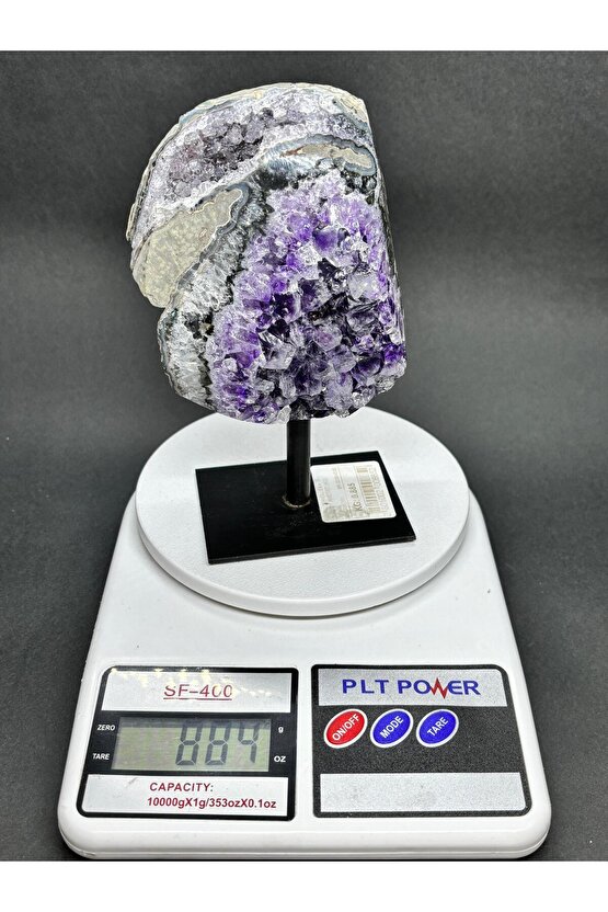 BREZİLYA AMETİST DOĞALTAŞ SİYAH DEMİR STANTLI