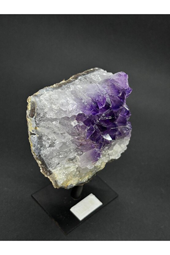 BREZİLYA AMETİST DOĞALTAŞ SİYAH DEMİR STANTLI