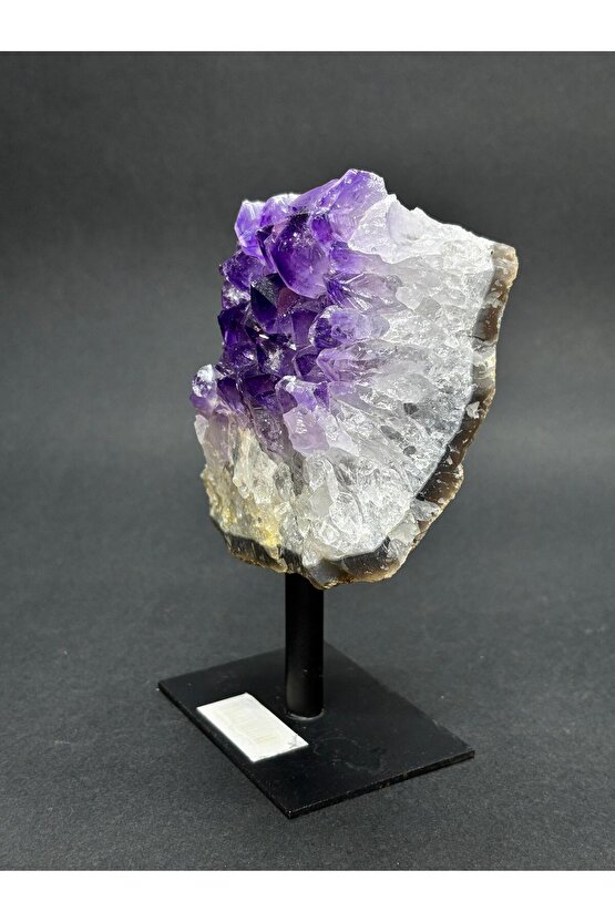 BREZİLYA AMETİST DOĞALTAŞ SİYAH DEMİR STANTLI