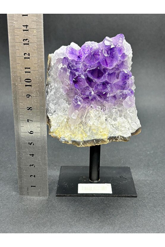 BREZİLYA AMETİST DOĞALTAŞ SİYAH DEMİR STANTLI