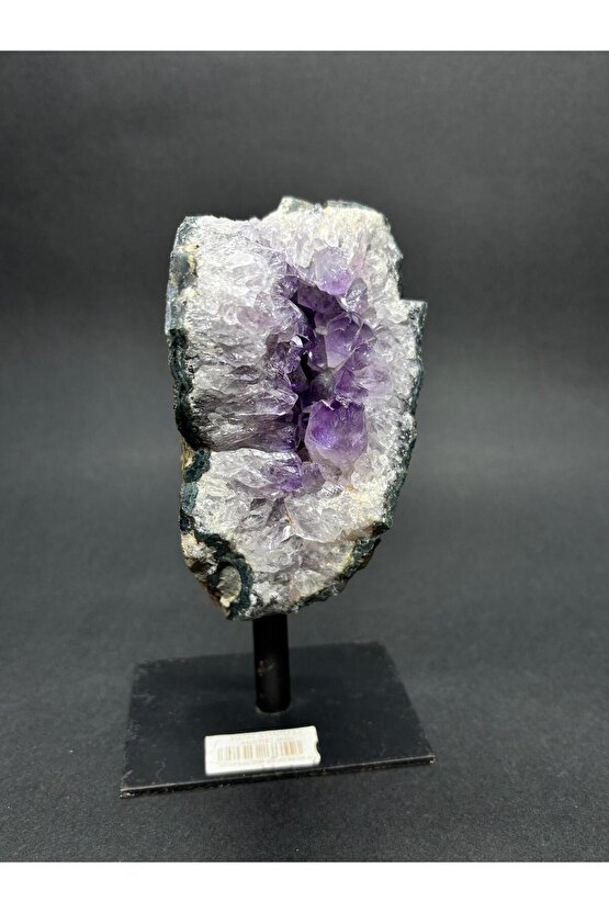 BREZİLYA AMETİST DOĞALTAŞ SİYAH DEMİR STANTLI