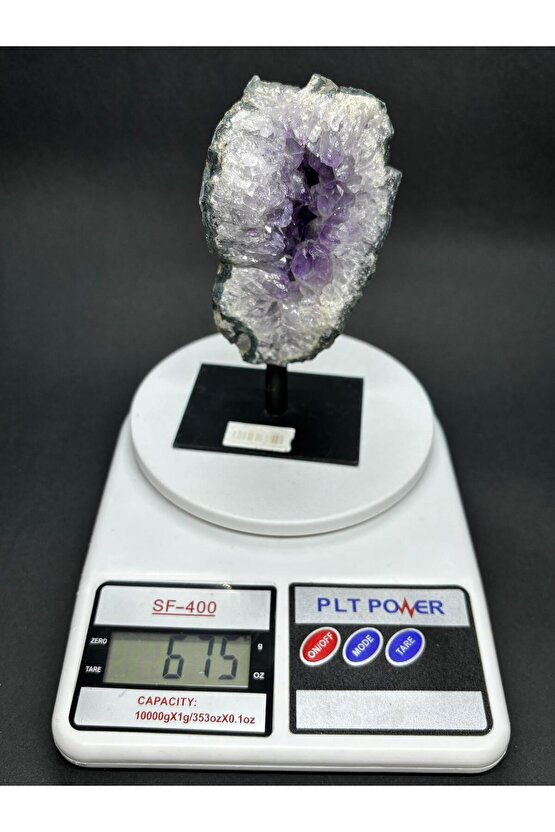 BREZİLYA AMETİST DOĞALTAŞ SİYAH DEMİR STANTLI