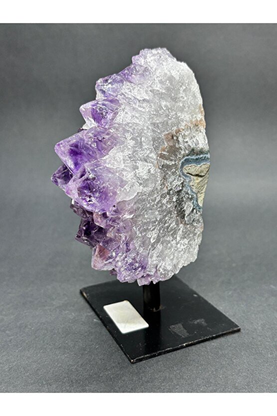 BREZİLYA AMETİST DOĞALTAŞ SİYAH DEMİR STANTLI