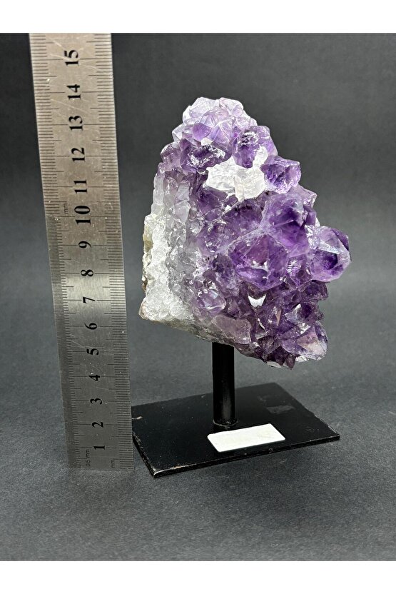 BREZİLYA AMETİST DOĞALTAŞ SİYAH DEMİR STANTLI