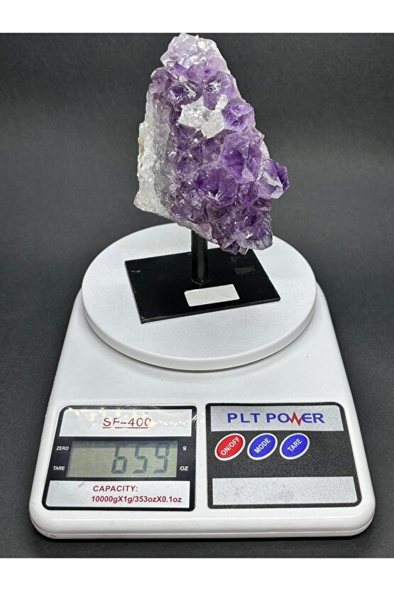 BREZİLYA AMETİST DOĞALTAŞ SİYAH DEMİR STANTLI