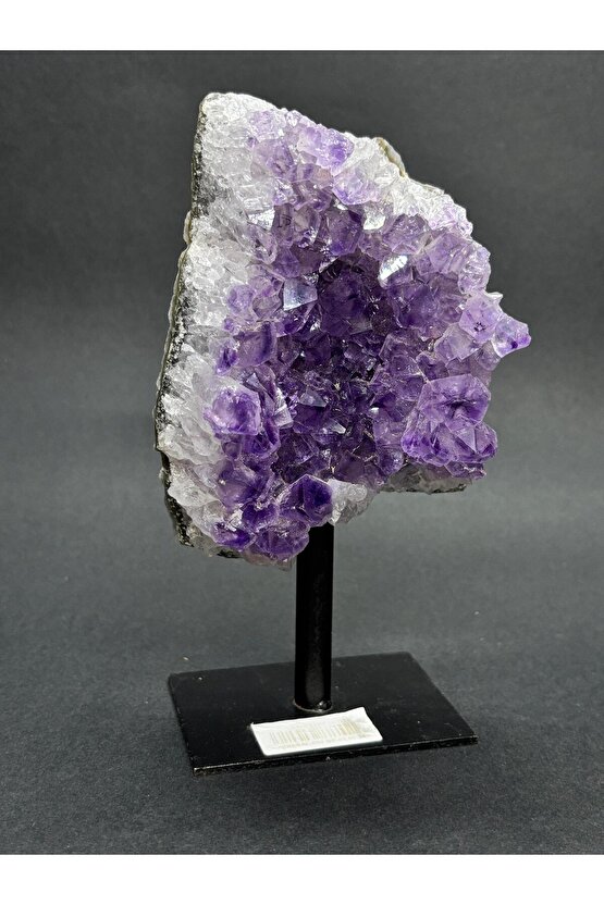 BREZİLYA AMETİST DOĞALTAŞ SİYAH DEMİR STANTLI