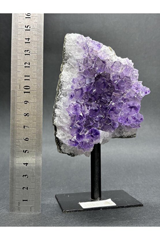 BREZİLYA AMETİST DOĞALTAŞ SİYAH DEMİR STANTLI