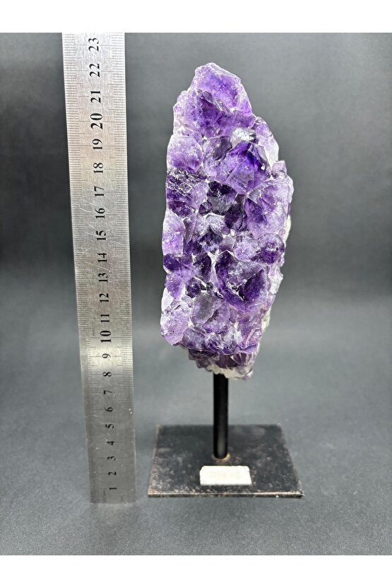 BREZİLYA AMETİST DOĞALTAŞ SİYAH DEMİR STANTLI