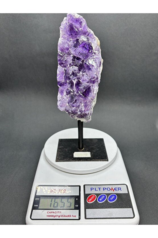 BREZİLYA AMETİST DOĞALTAŞ SİYAH DEMİR STANTLI