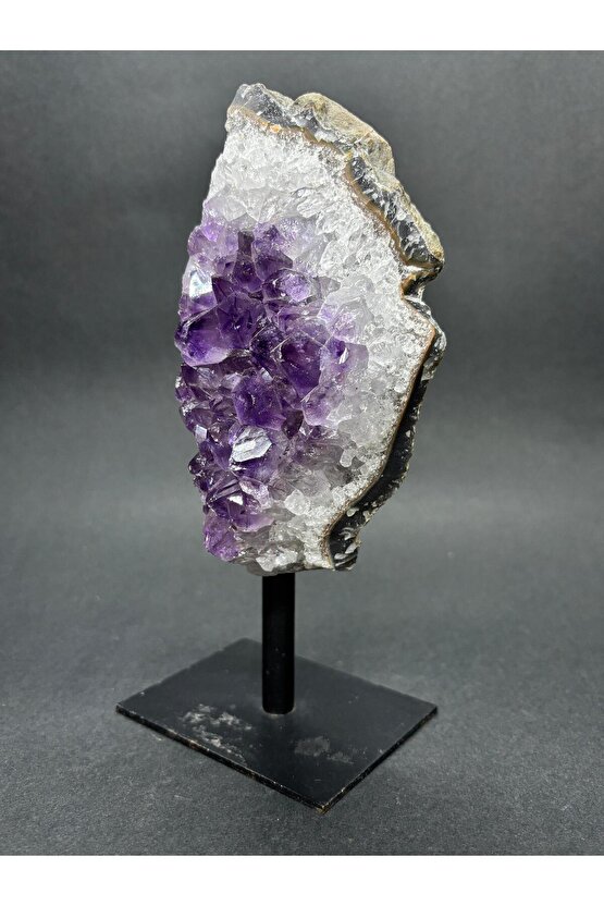 BREZİLYA AMETİST DOĞALTAŞ SİYAH DEMİR STANTLI