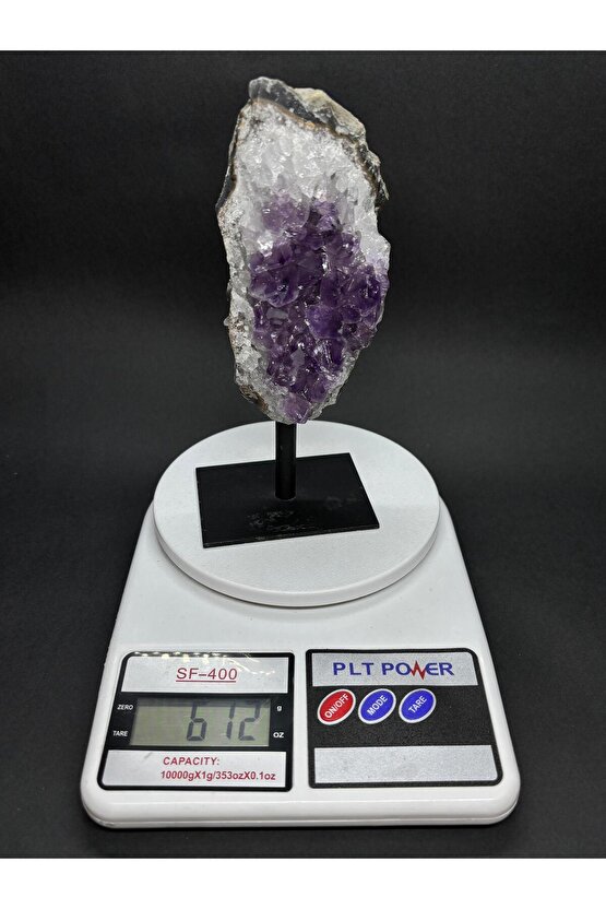 BREZİLYA AMETİST DOĞALTAŞ SİYAH DEMİR STANTLI