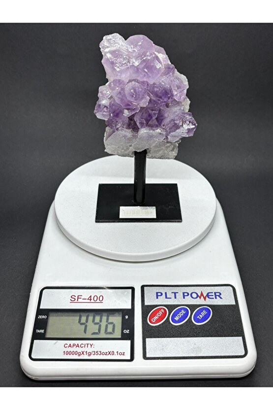 BREZİLYA AMETİST DOĞALTAŞ SİYAH DEMİR STANTLI