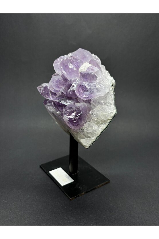 BREZİLYA AMETİST DOĞALTAŞ SİYAH DEMİR STANTLI