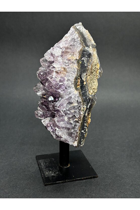 BREZİLYA AMETİST DOĞALTAŞ SİYAH DEMİR STANTLI