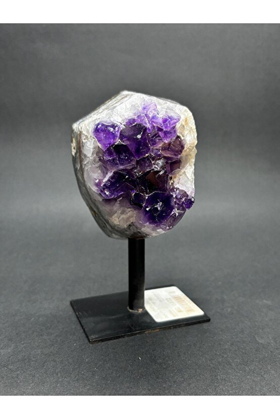BREZİLYA AMETİST DOĞALTAŞ SİYAH DEMİR STANTLI