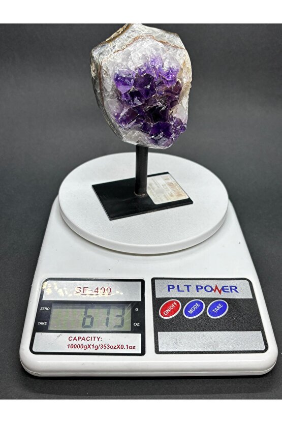 BREZİLYA AMETİST DOĞALTAŞ SİYAH DEMİR STANTLI