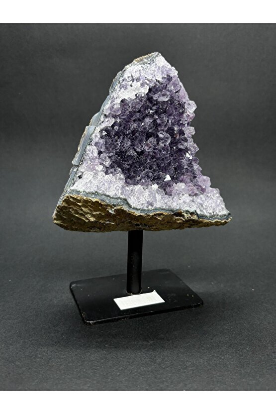 BREZİLYA AMETİST DOĞALTAŞ SİYAH DEMİR STANTLI